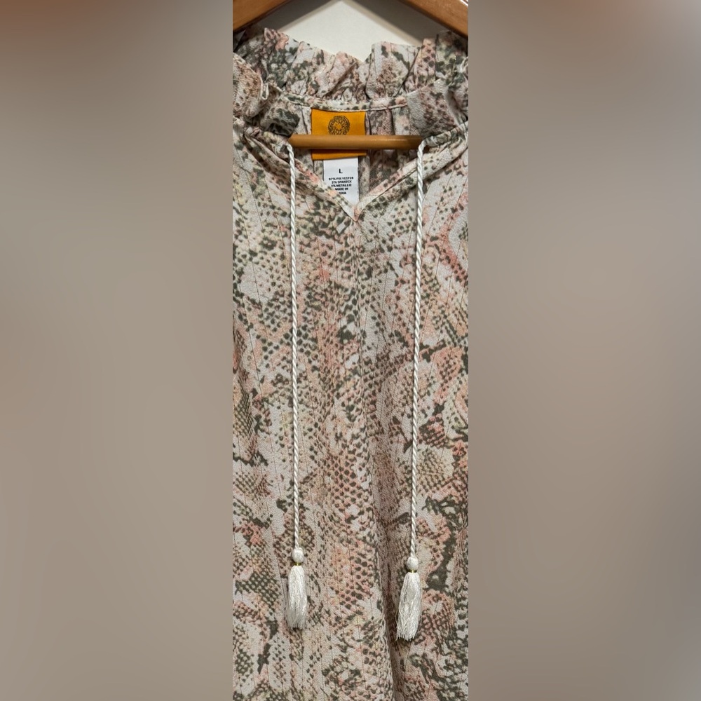 Ruby Rd. Multicolor Snake Print Blouse. Quarter L… - image 3
